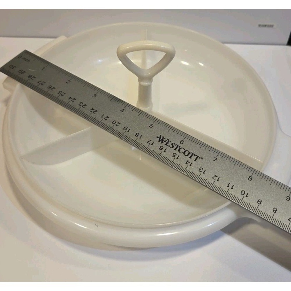 Vintage Tupperware  Divided Serving Dish  and handle - Set Of 2